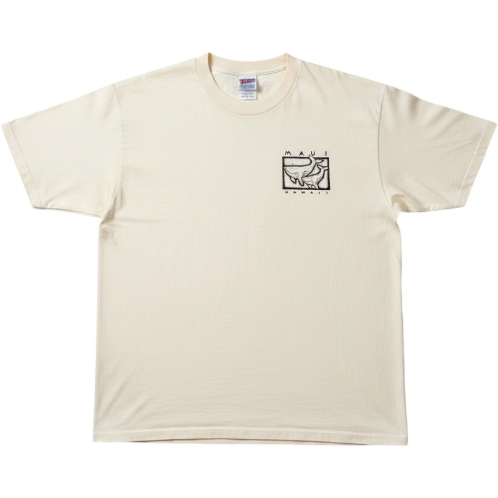 Vintage Maui Hawaii Shirt Mens XL White Whale Ocean Graphic Tee Hanes USA